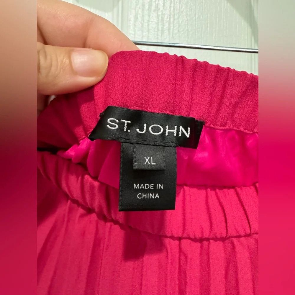 St John Pleated Skirt — 32” long — New w/out tags
Color: Pink Cherry - Picture 2 of 3